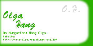 olga hang business card